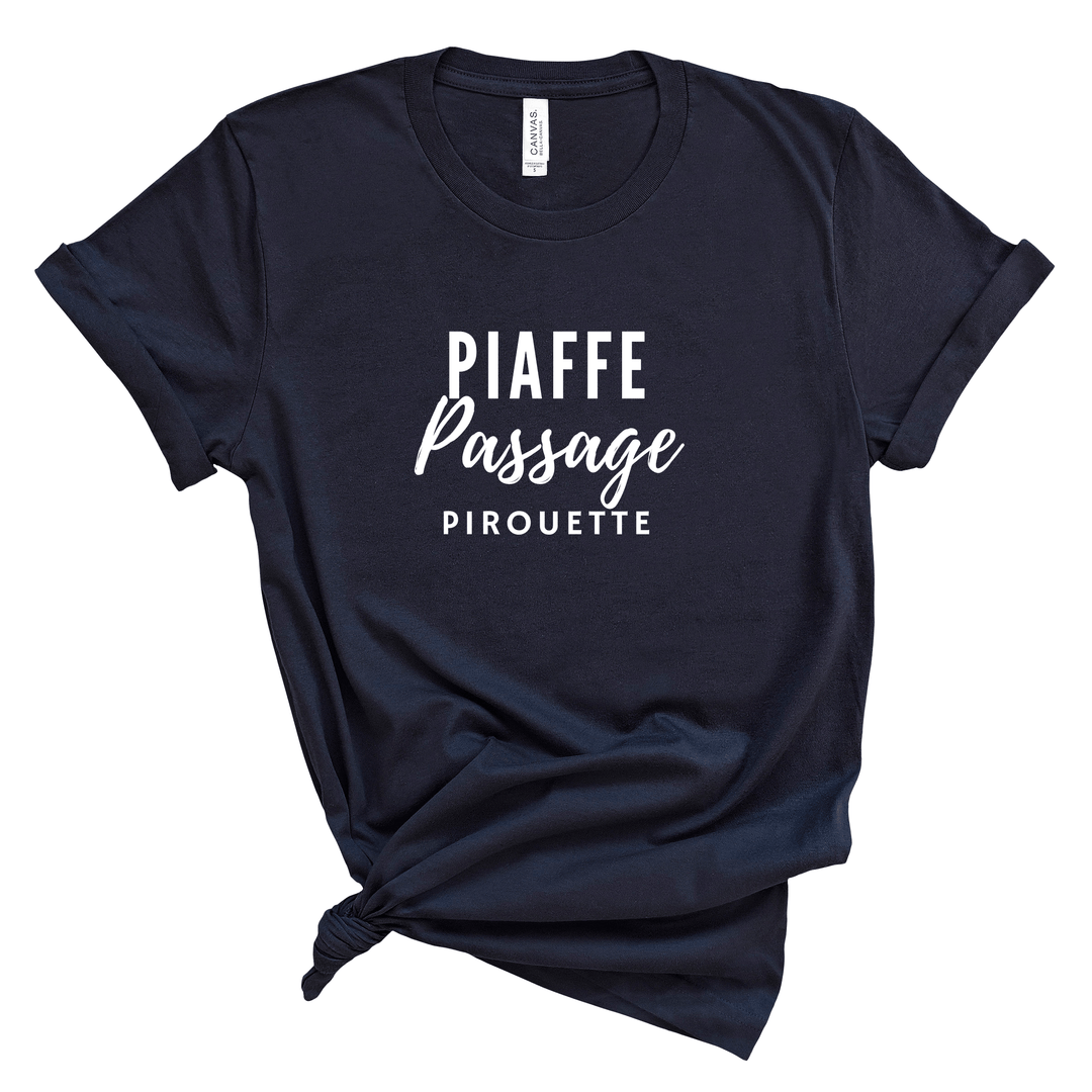 Piaffe Passage Pirouette Jersey T-Shirt - T-Shirt - Kingdom Equestrian