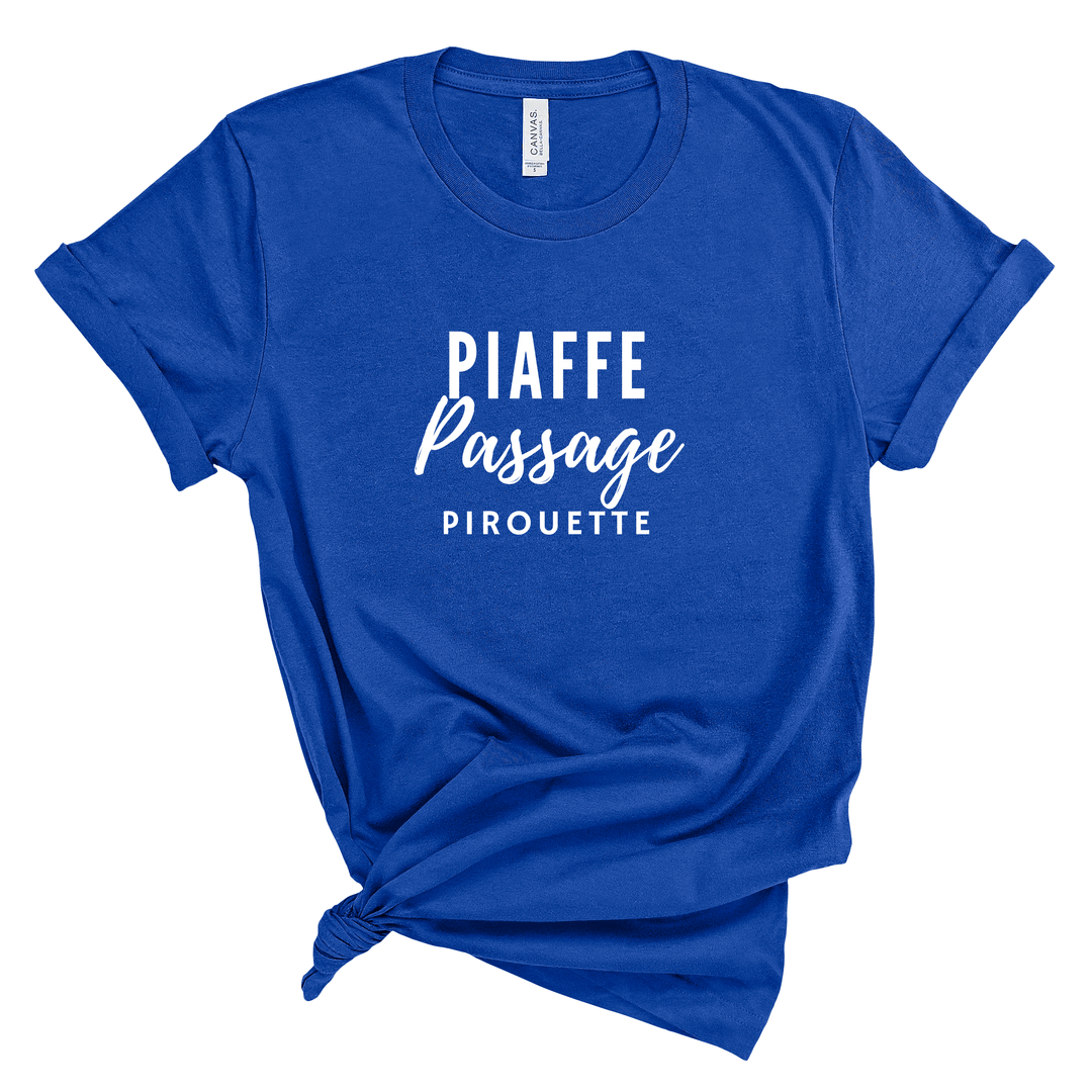 Piaffe Passage Pirouette Jersey T-Shirt - T-Shirt - Kingdom Equestrian