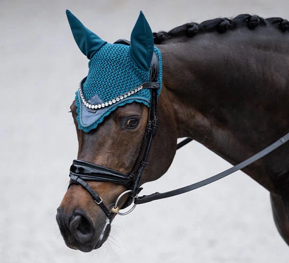 Equestrian Stockholm Fly Hood - Teal Blue - Fly Hood - Kingdom Equestrian