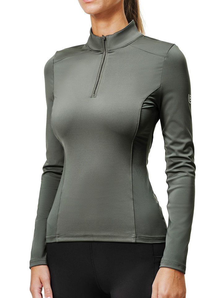 Equestrian Stockholm Vision Top - Avenue Green - Short Sleeved Top - Kingdom Equestrian